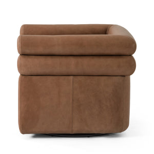 Evie Swivel Chair In Palermo Cognac