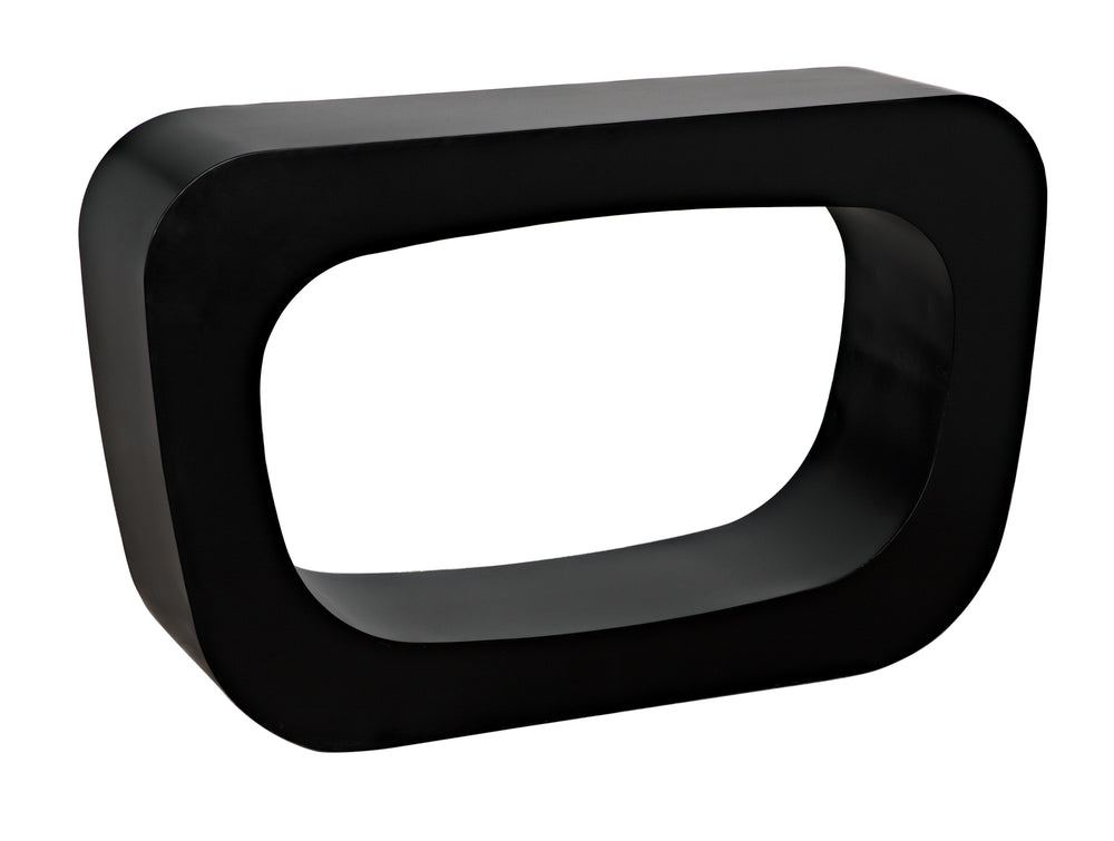 Ponte Console in Matte Black Industrial Steel