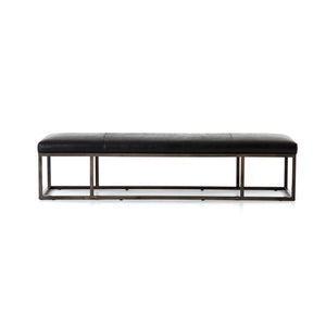 Beaumont Leather Bench-Rider Black