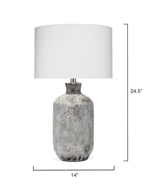 Blaire Ceramic Table Lamp, Grey