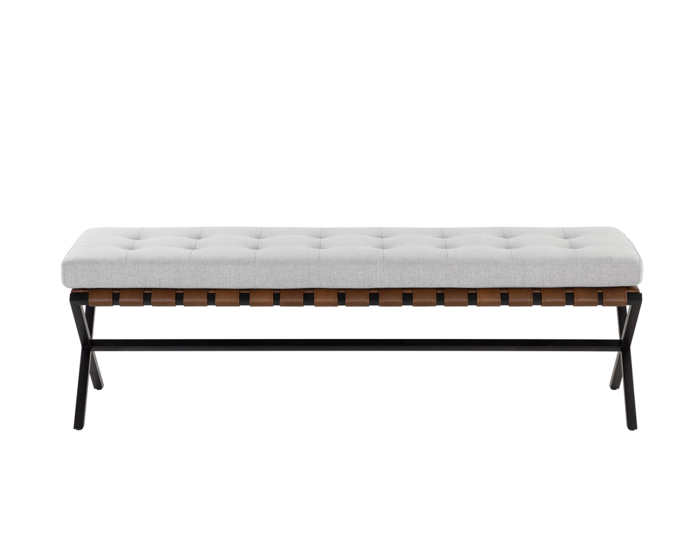 KENJI BENCH - SMALL - BLACK - MINA LIGHT GREY
