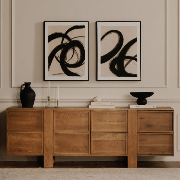 Poet 2 Framed Painting - Multicolor Abstract on Canvas