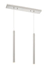 Forest 2 Light Island/Billiard in Brushed Nickel Finish