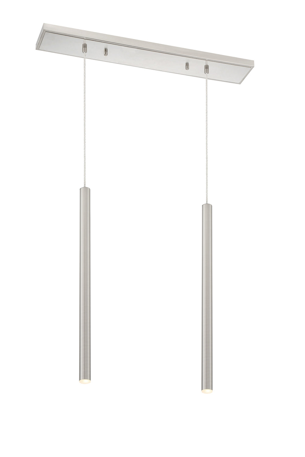 Forest 2 Light Island/Billiard in Brushed Nickel Finish