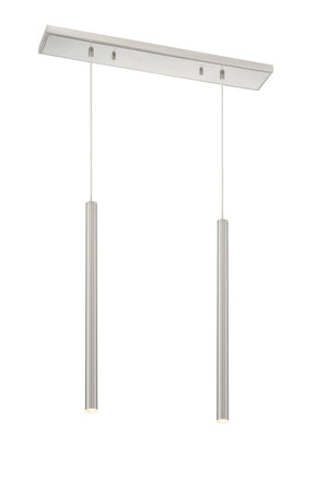 Forest 2 Light Island/Billiard in Brushed Nickel Finish