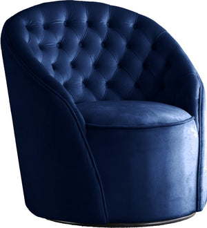 Maurice Accent Chair In Navy Velvet