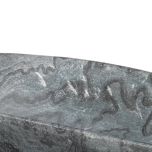 Long Oval Marble Bowl, Grey