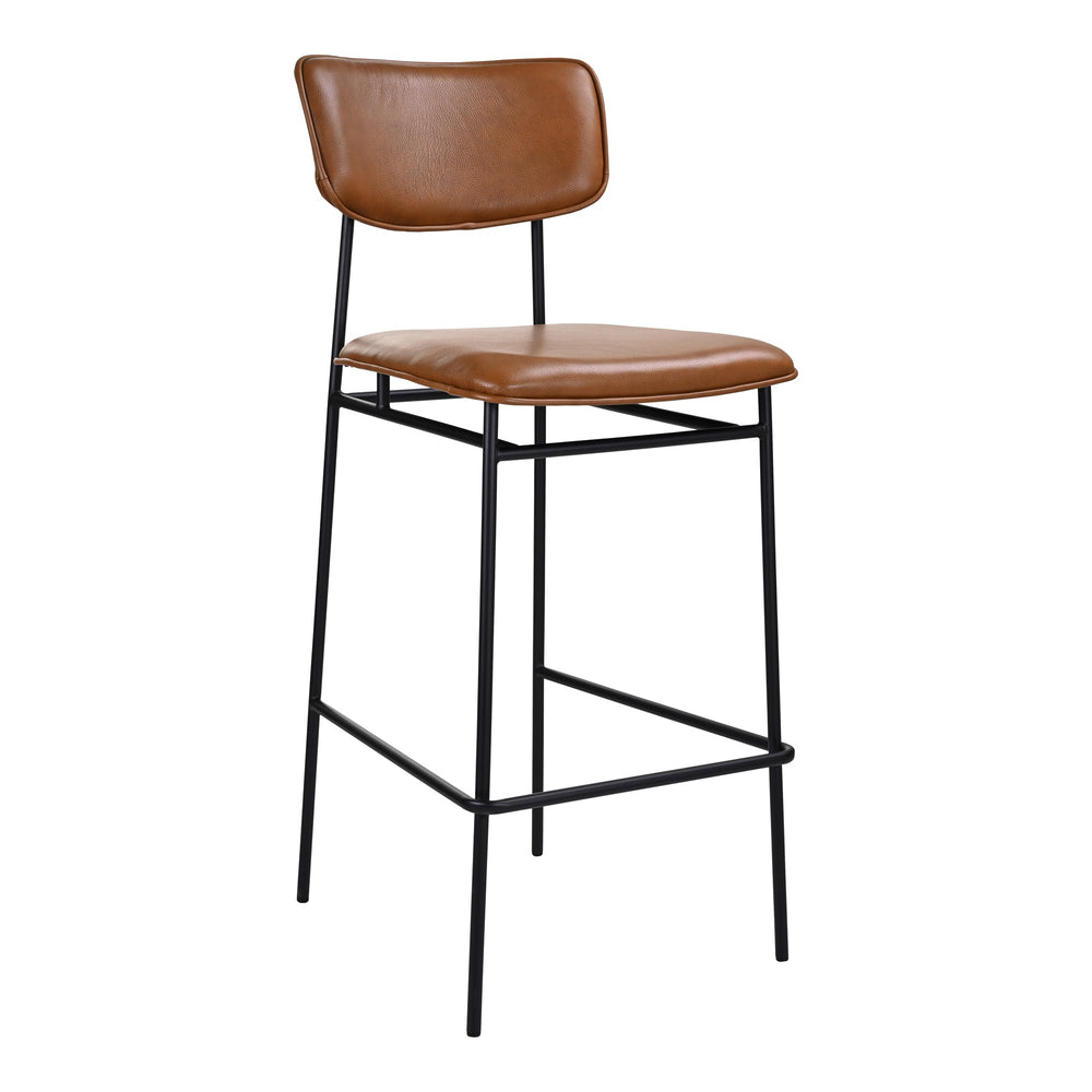 Moe's Sailor Bar Stool Brown with Iron Frame