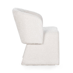 Halstead Upholstered Dining Chair with Barrell Back - Natural