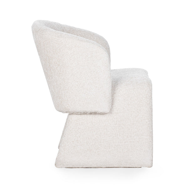 Halstead Upholstered Dining Chair with Barrell Back - Natural