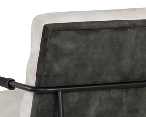 TRISTEN LOUNGE CHAIR - NONO CREAM / NONO DARK GREEN