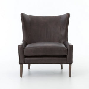 MARLOW WING CHAIR-VINTAGE BLACK