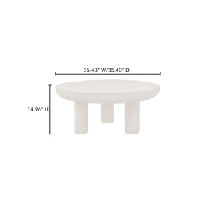 Moe's Rocca Collection Cream Coffee Table