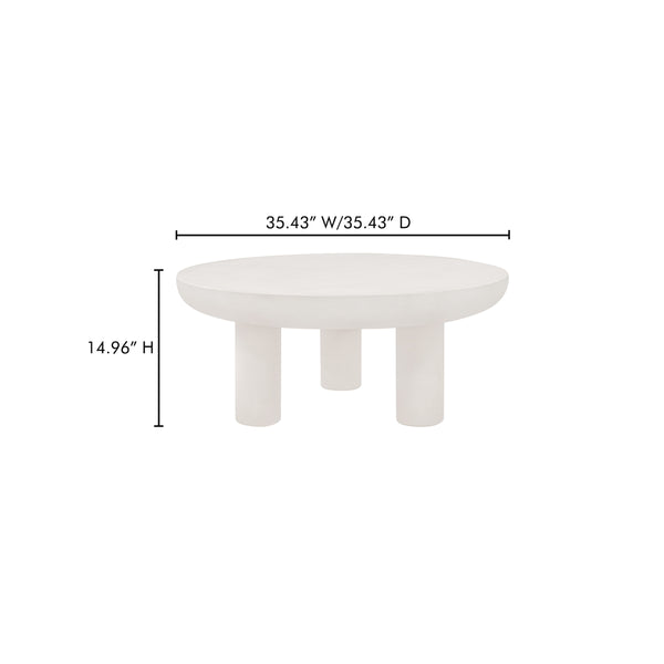 Moe's Rocca Collection Cream Coffee Table