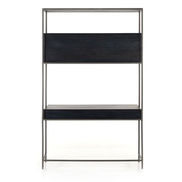 Trey Modular Wall Desk - Black Wash Poplar