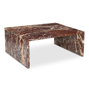 Rosa Coffee Table in Rosso Levanto Marble