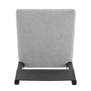 Kylo PU/ Fabric Dining Side Chair, Borneo Black/Meridien Gray