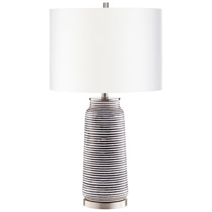 Bilbao Table Lamp In Satin Nickel