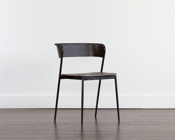 KEANU DINING CHAIR - GUNMETAL