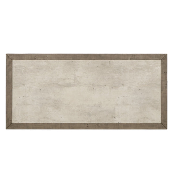 Efron Solid Wood Dining Table 84" - Distressed Gray/Antique White