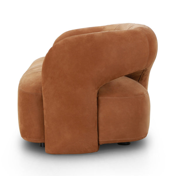Mazie Sofa In Nubuck Cognac And Burnt Umber