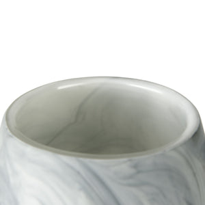 Volta II Tall White Gray Abstract Pattern Glass Vase