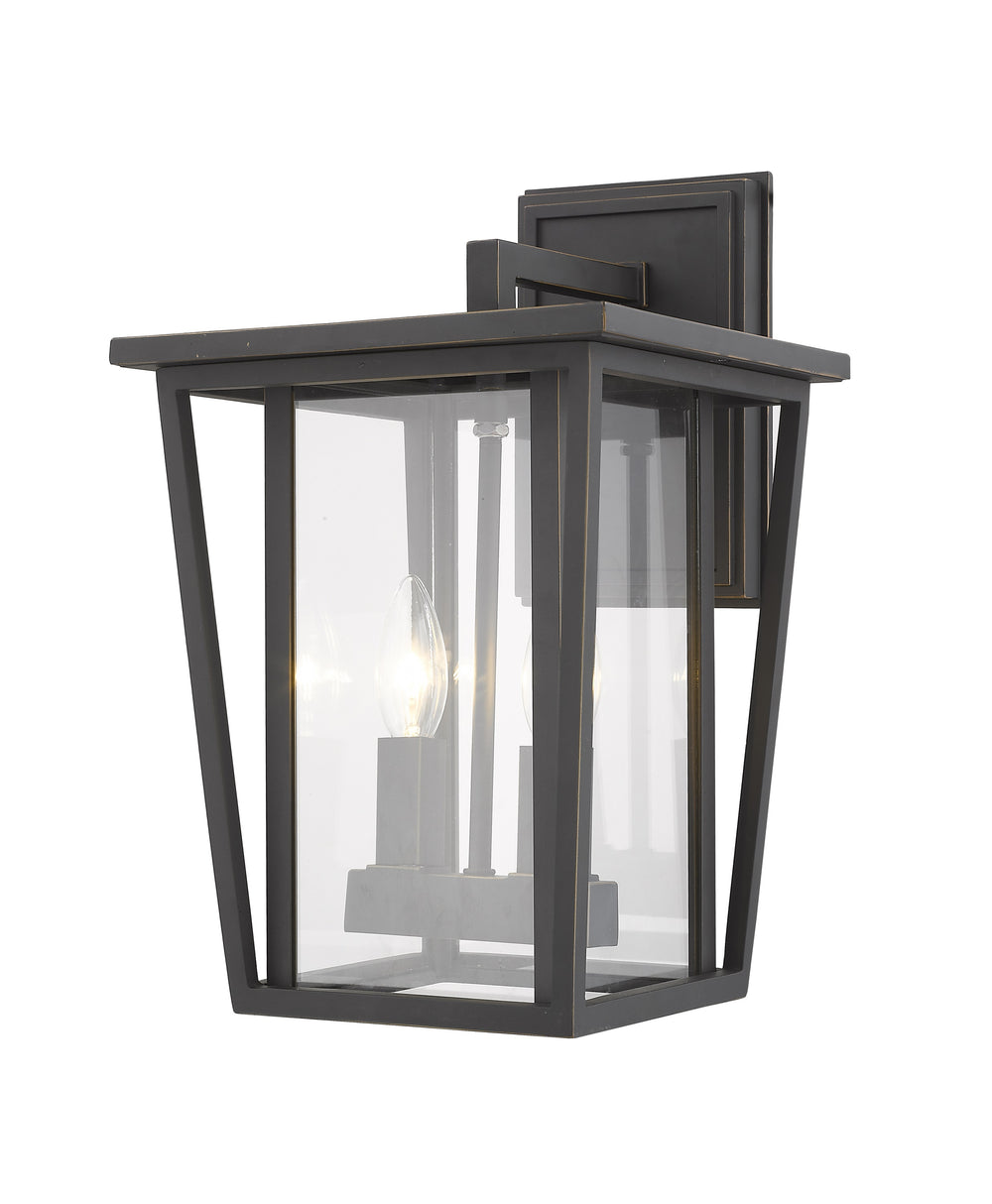 Seoul 2 Light Outdoor Wall Sconce in Oil Rubbed Bronze Finish