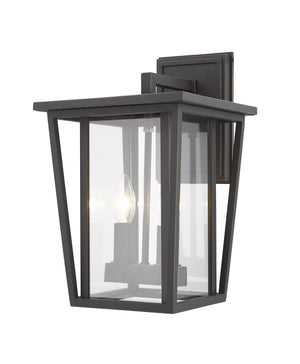 Seoul 2 Light Outdoor Wall Sconce in Oil Rubbed Bronze Finish