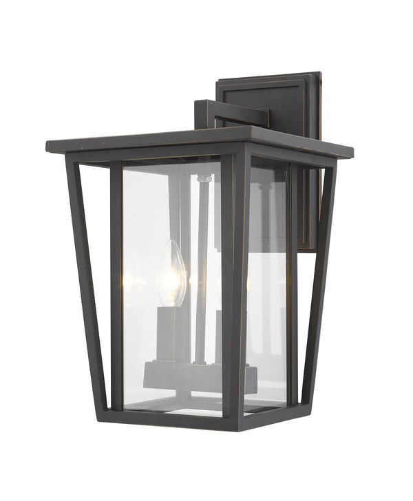 Seoul 2 Light Outdoor Wall Sconce in Oil Rubbed Bronze Finish