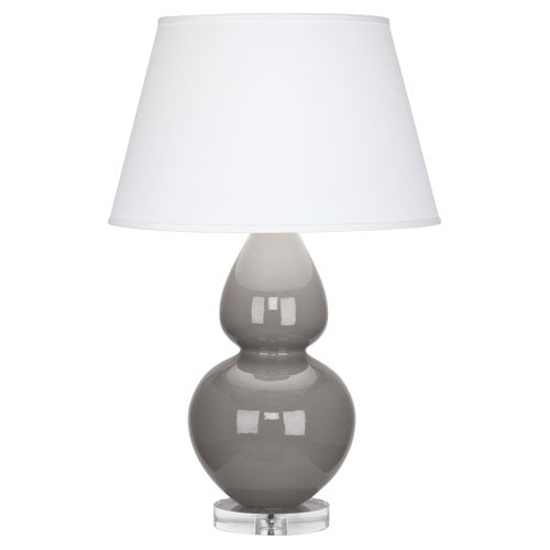 Smokey Taupe Double Gourd Table Lamp