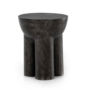 Sante End Table In Raw Black