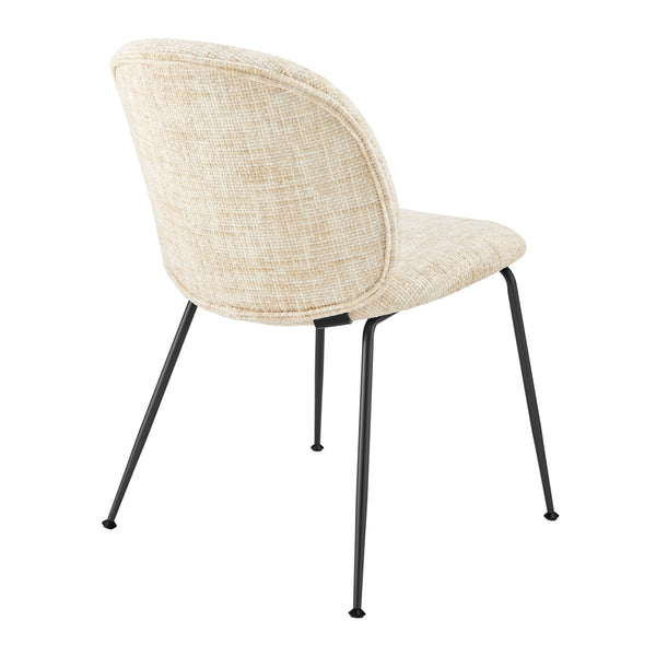 Nisha KD Chenille Dining Side Chair, Allure Cream