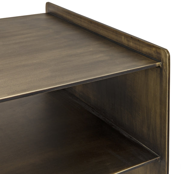 Cyrus Side Table, Aged Brass