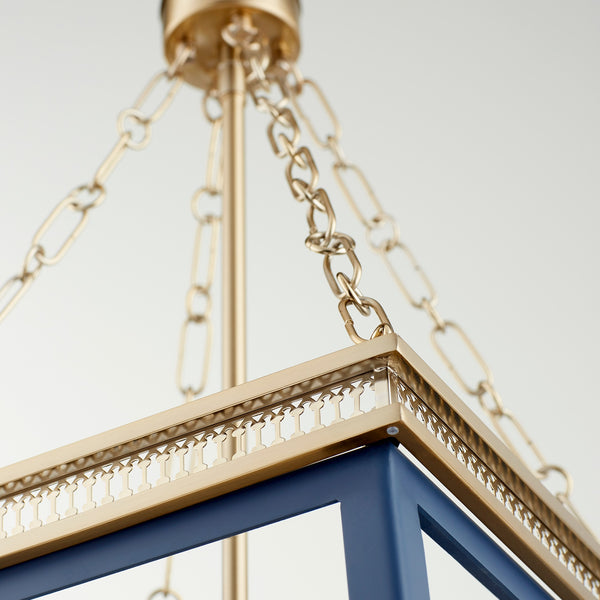 Gerard Pendant in Blue and Aged Brass