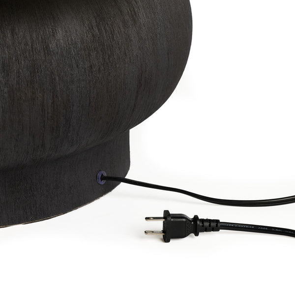Kragen Table Lamp - Textured Matte Black Porcelain Ceramic