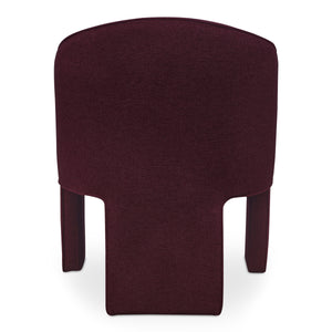 Moe's Clara Collection Upholstered Dining Chair in Plum