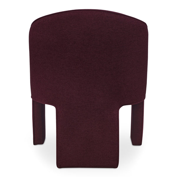Moe's Clara Collection Upholstered Dining Chair in Plum