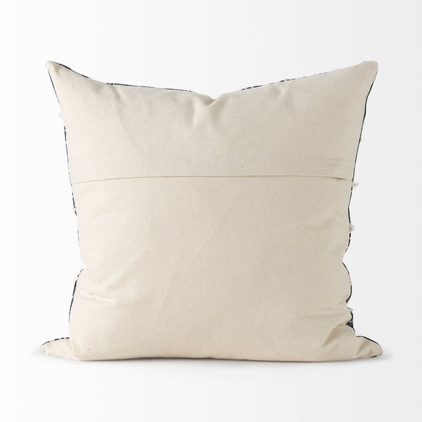 Bethune 18 x 18 Black And White Embroidered Pattern Decorative Pillow Cover
