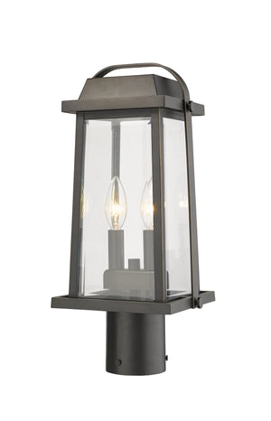 Millworks 2 Light Outdoor Post Mount Fixture in Oil Rubbed Bronze Finish