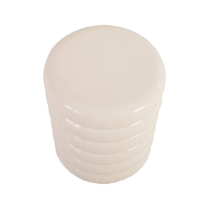 Ribbed Stool, Gel Coat White