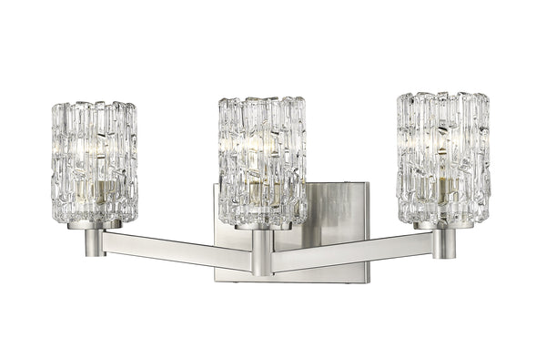 Aubrey 3 Light Vanity in Brushed Nickel Finish