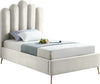 Anita Twin Bed In Cream Velvet