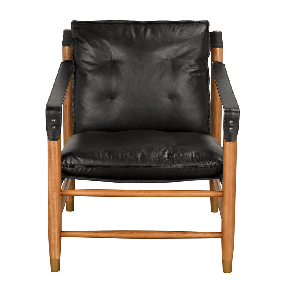 Luther Chair, Ebony Black Leather
