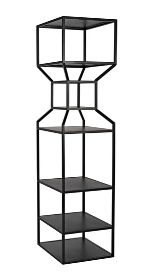 Downtown A Industrial Steel Bookcase in Matte Black