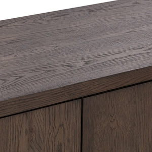 Tiber Solid Wood 4Dr Buffet in Toasted Brown/Cream Washed