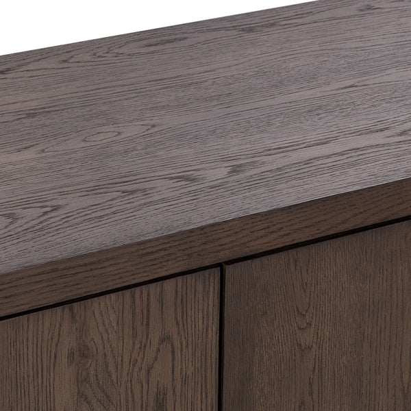 Tiber Solid Wood 4Dr Buffet in Toasted Brown/Cream Washed