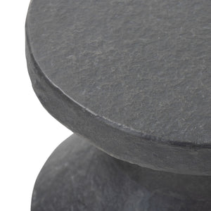 Odeon End Table In Distressed Graphite Concrete