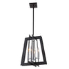 Carlton AC11374 Chandelier in Matte Black & Polished Nickel