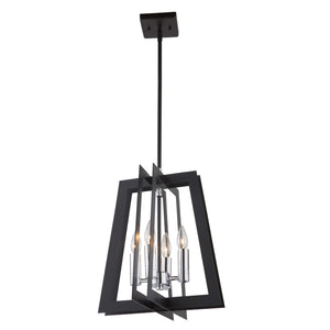 Carlton AC11374 Chandelier in Matte Black & Polished Nickel