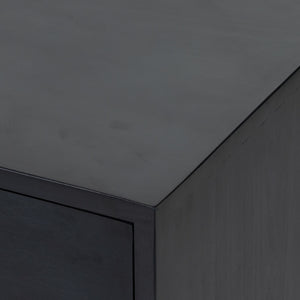 Trey Large Nightstand In Black Wash Poplar